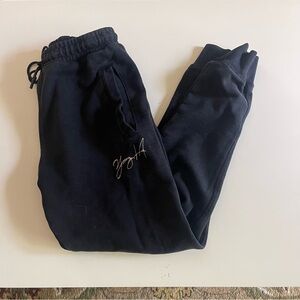 YoungLA headstock gin and juice black acid wash vintage joggers, thick cotton